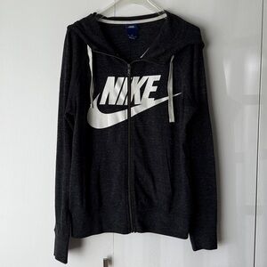 Nike Charcoal Hoodie with Off White Logo Women’s Sz M